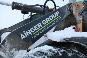 Commercial snow loader used for heavy snow management in Collingwood Ontario