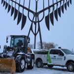 Commercial snow removal equipment prepared for winter service in Barrie Ontario