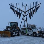 Pickup snow plow and loader equipment for commercial snow removal in Barrie Ontario
