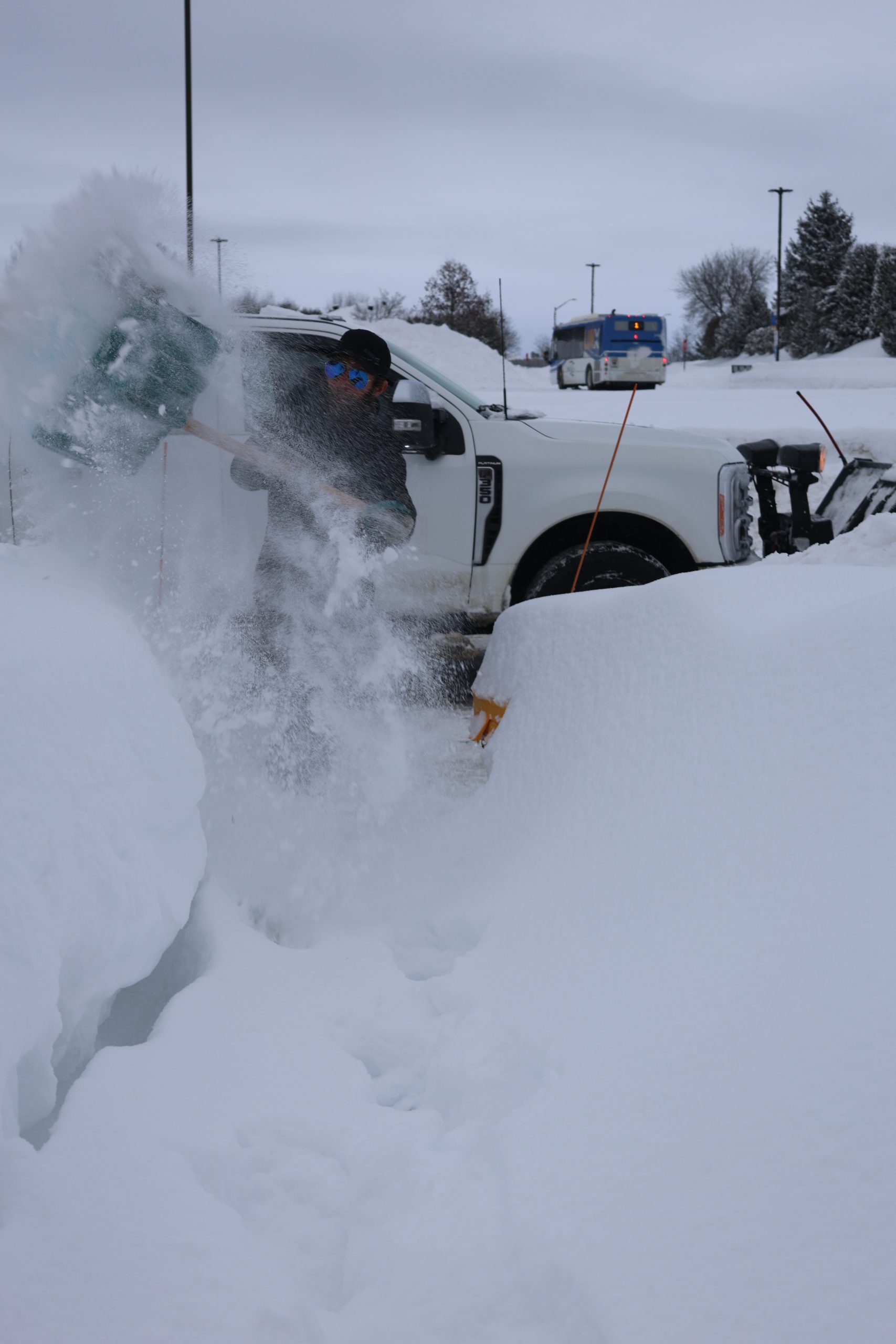Ainger crew providing commercial snow removal services in Collingwood Ontario